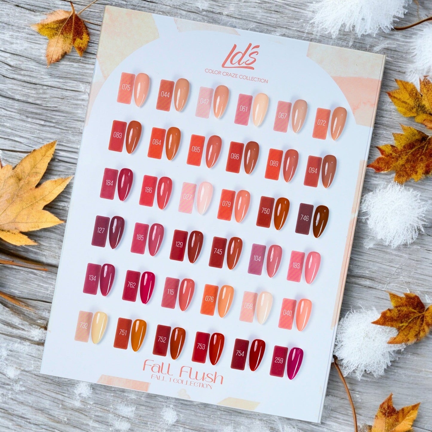 LDS Set 36 Colors - Gel Polish 0.5oz - Fall Flush Collection