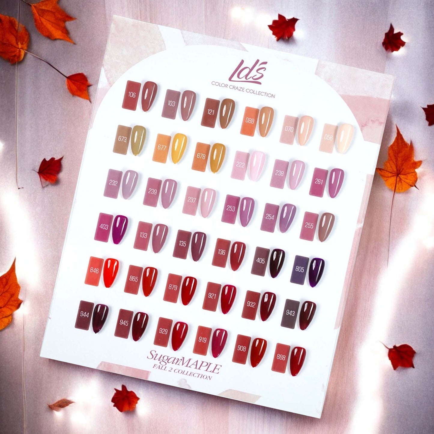 LDS Set 36 Colors - Gel Polish 0.5oz - Sugar Maple Collection