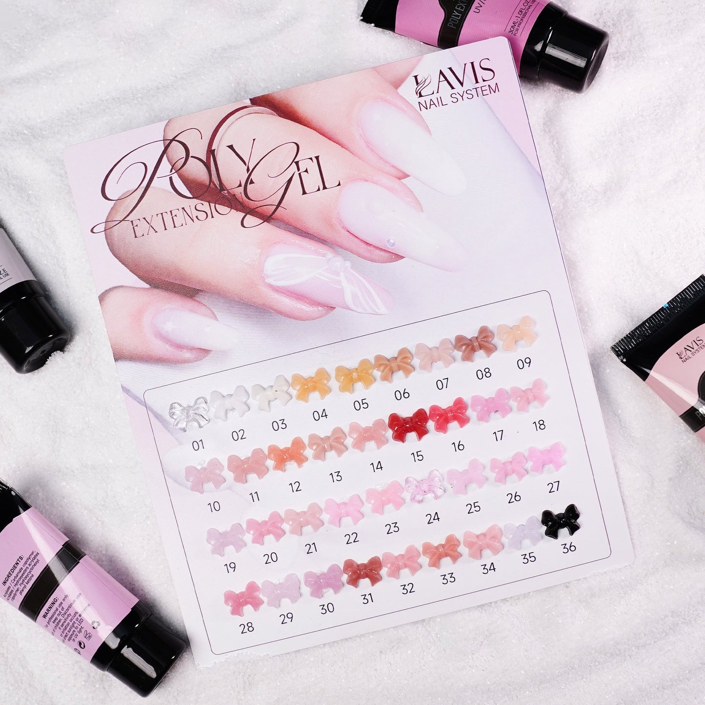 LAVIS Poly Extension Gel Set 36 Colors by LAVIS NAILS sold by DTK Nail Supply