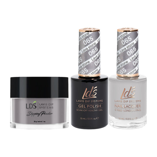 LDS 3 in 1 - 065 Lava Stone - Dip (1oz), Gel & Lacquer Matching