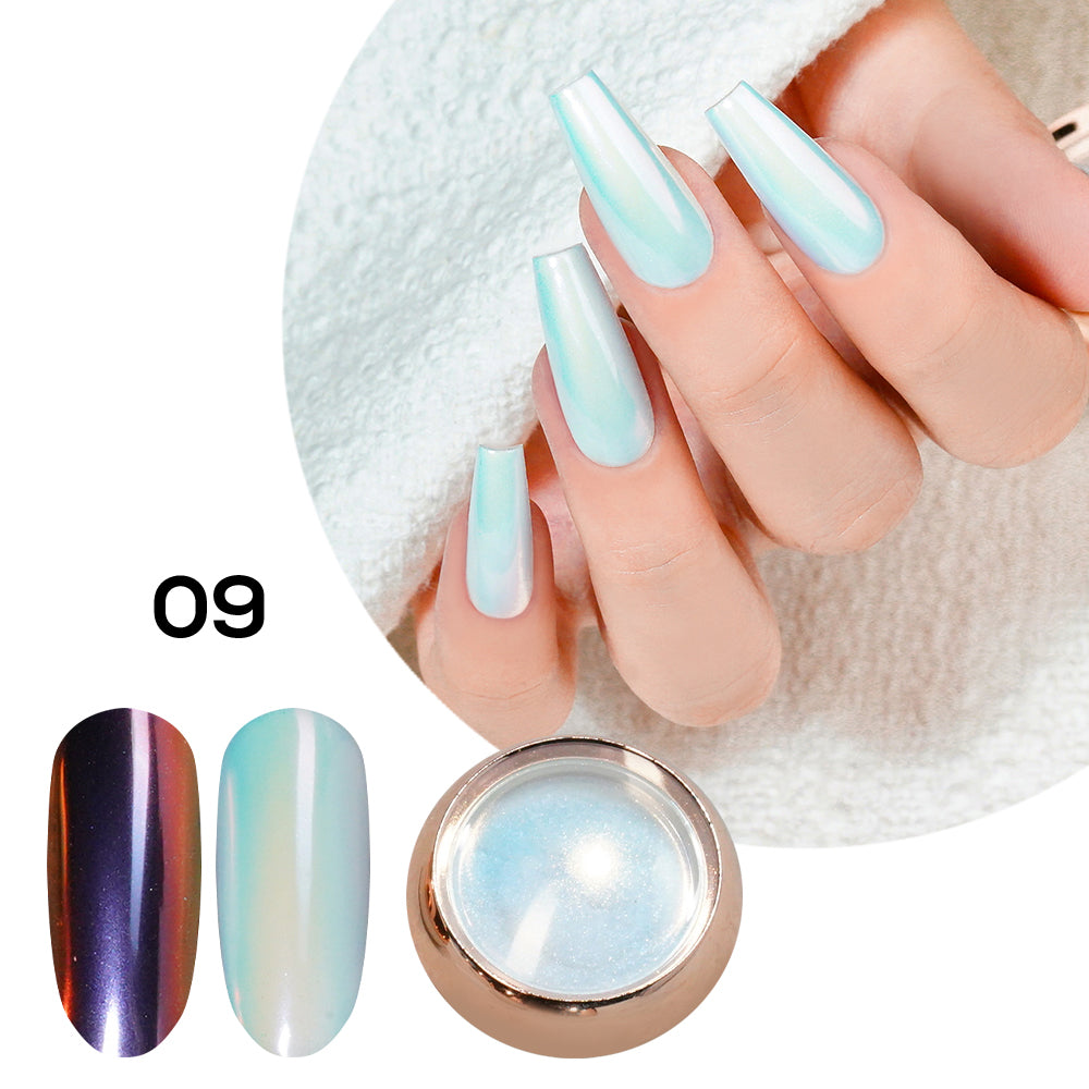 Colorful Louis Vuttion Nails, Holographic Nails Chrome & Milky