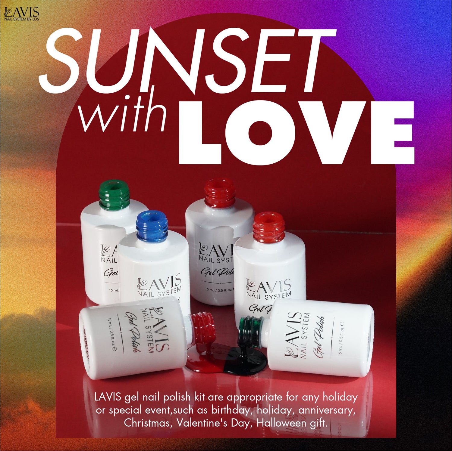 Lavis Gel Sunset With Love Set G5 (6 colors) : 219, 220, 222, 223, 225, 226