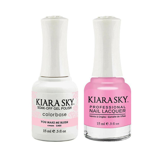 Kiara Sky 405 You Make Me Blush - Gel Polish & Lacquer Combo