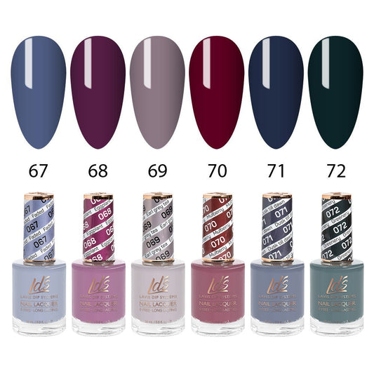 LDS Healthy Nail Lacquer  Set (6 colors) : 67 to 72