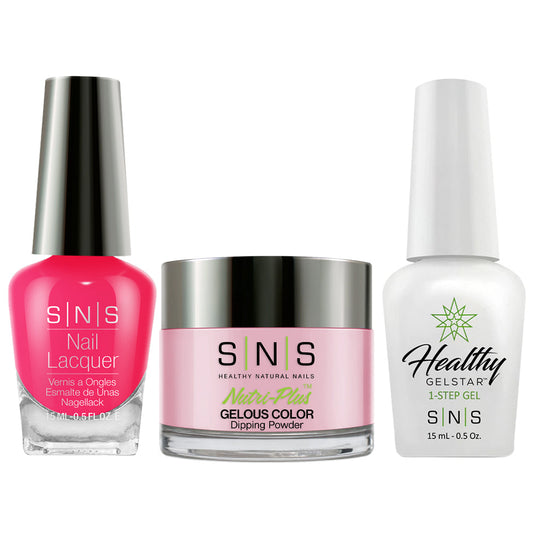 SNS 3 in 1 - CS18 Atomic Strawberry - Dip (1.5oz), Gel & Lacquer Matching