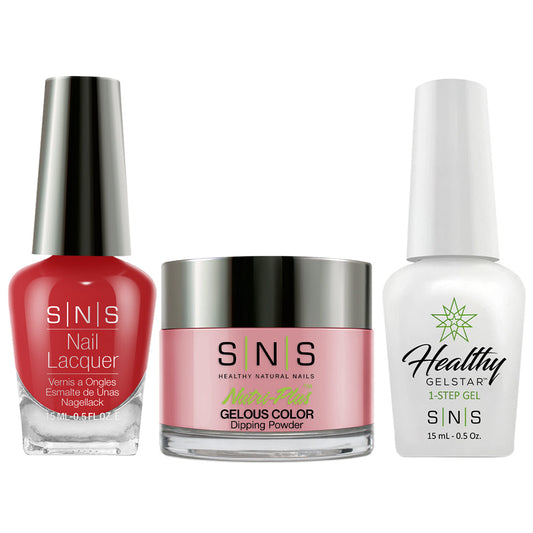 SNS 3 in 1 - CS22 Candy Apple Crush - Dip (1.5oz), Gel & Lacquer Matching