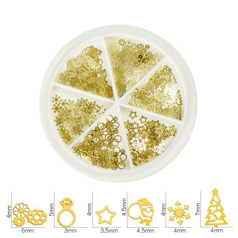 Christmas Metal Nail Art - Gold 008 by OTHER sold by DTK Nail Supply