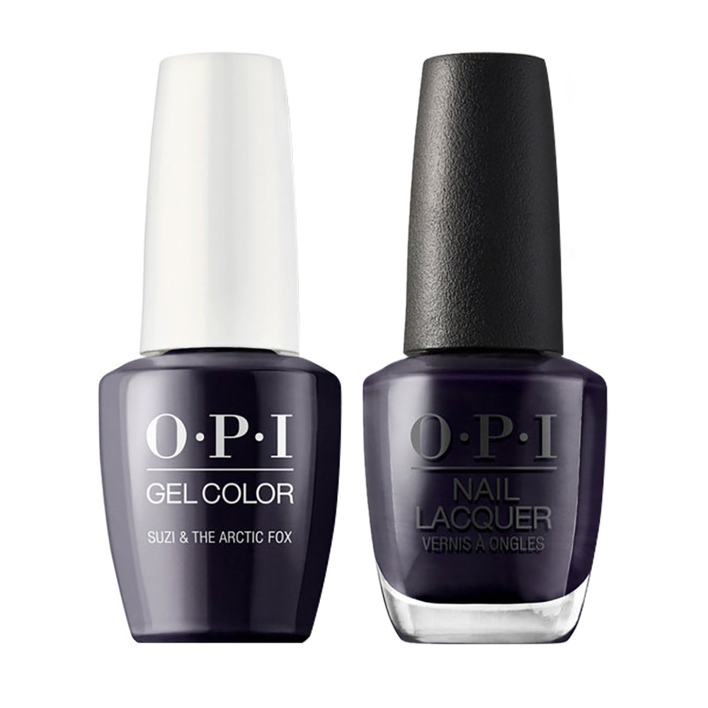 OPI I56 Suzi & the Arctic Fox - Gel Polish & Matching Nail Lacquer Duo Set 0.5oz