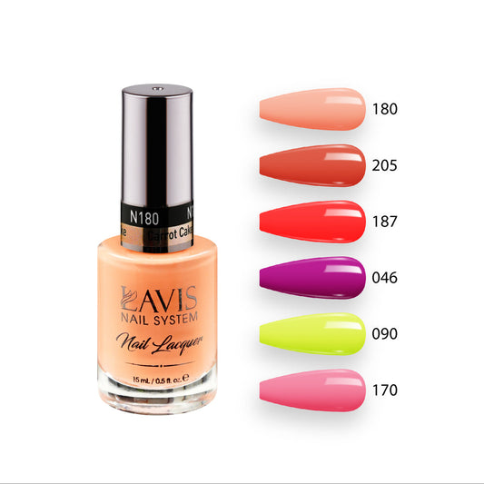 Lavis Healthy Nail Lacquer Summer Set N5 (6 colors) : 180, 205, 187, 046, 090, 170