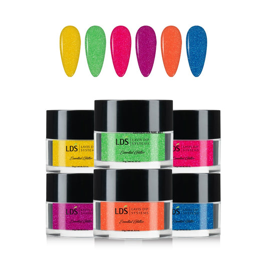 LDS Neon Glitter Nail Art (6 colors) : DNG01-DGL06 - 0.5 oz