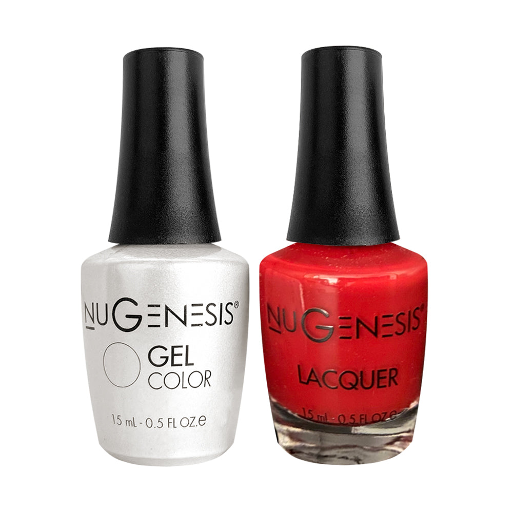 NU 093 Ruby Red - Nugenesis Gel Polish & Matching Nail Lacquer Duo Set - 0.5oz