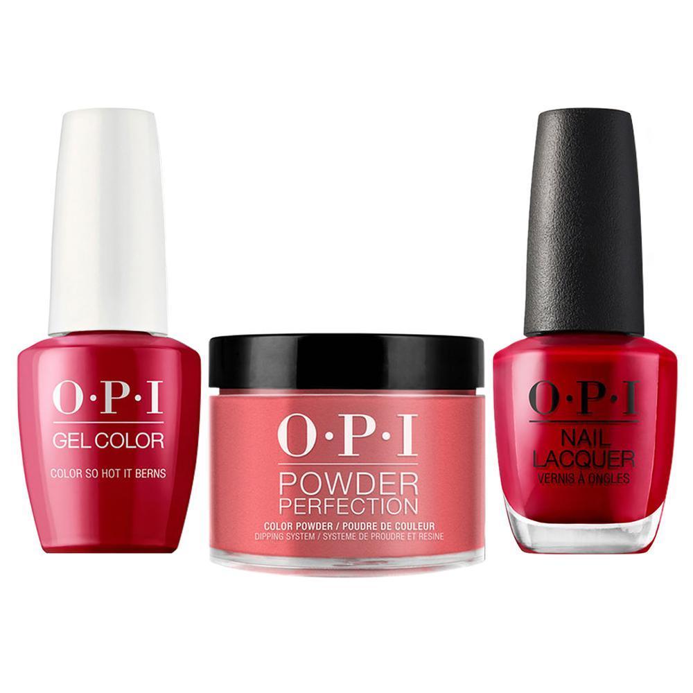 OPI 3 in 1 - DGLZ13 - Color So Hot It Berns