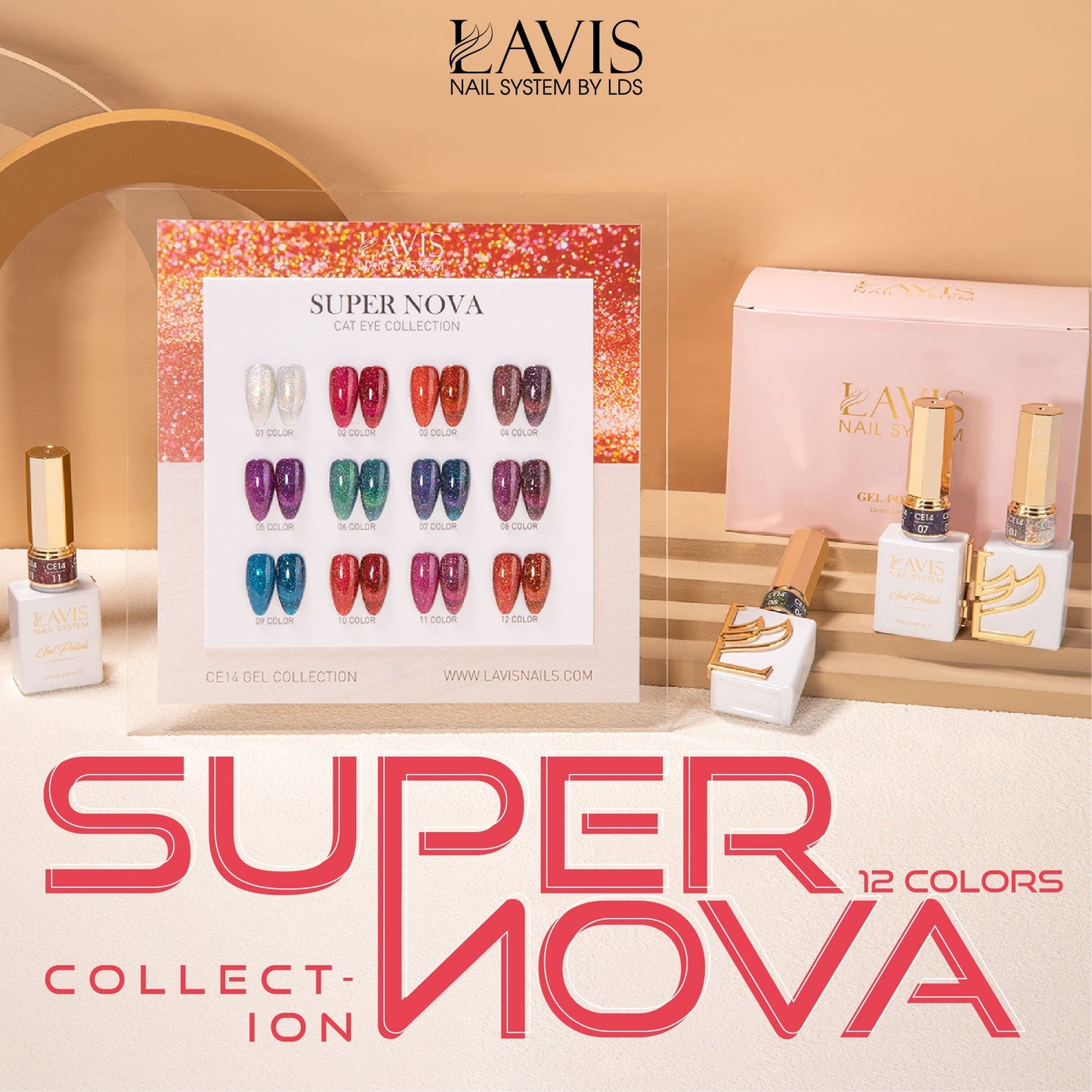 LAVIS Cat Eyes CE14 - Gel Polish 0.5 oz - Super Nova Collection