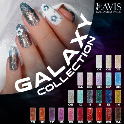 LAVIS Glitter G01 - Gel Polish 0.5 oz - Galaxy Collection