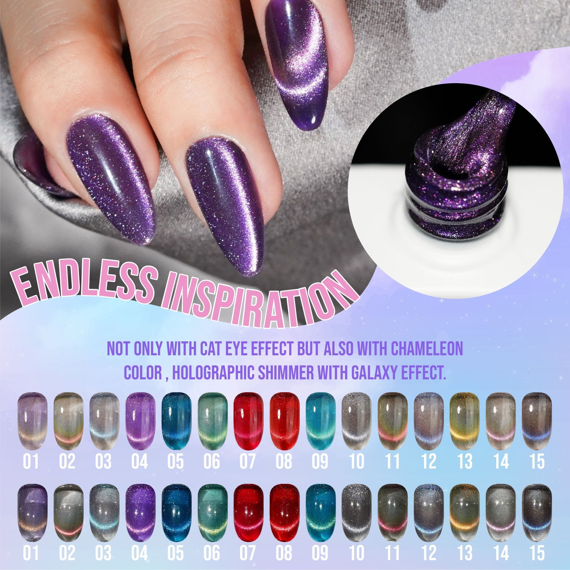 LAVIS Cat Eyes CE4 - Gel Polish 0.5 oz - Fairy Tale Collection