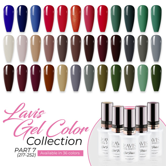 Lavis Gel Polish Part 7 (36 Colors): 217-252