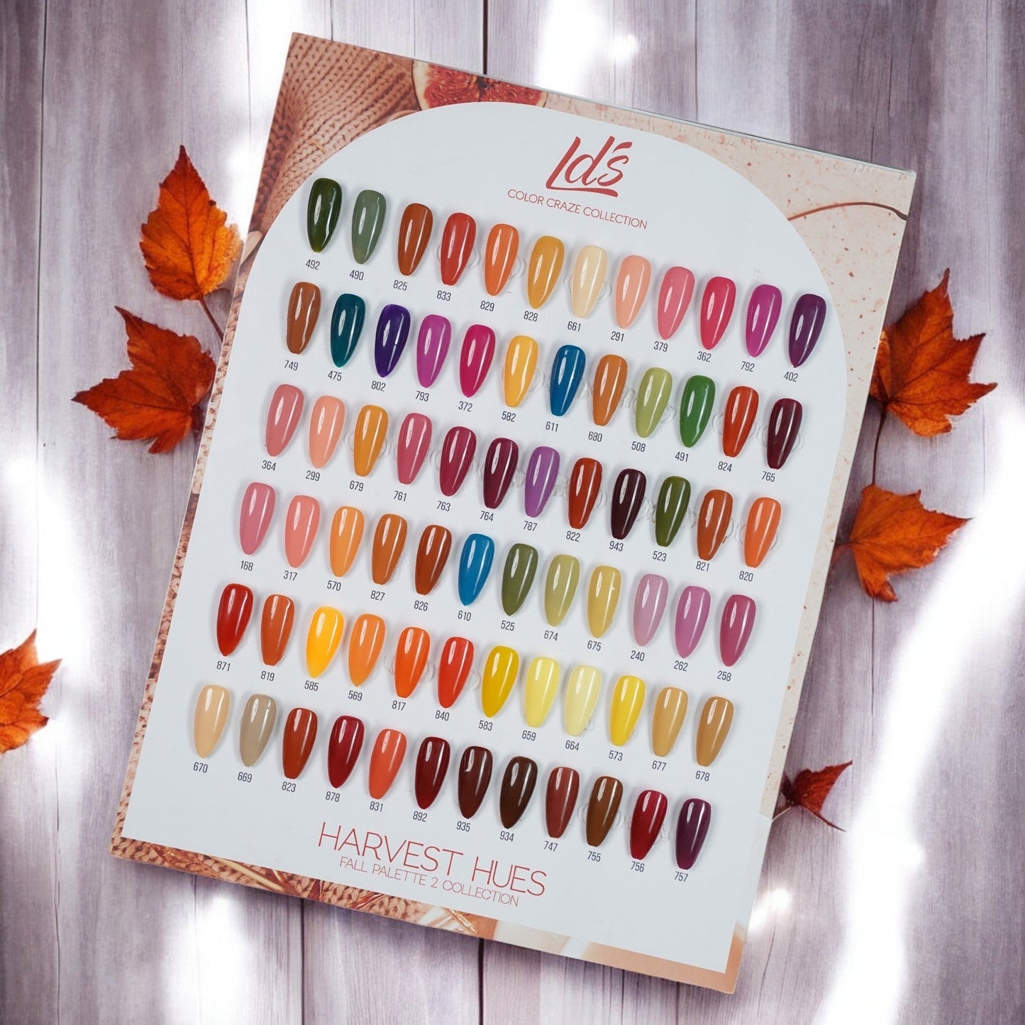 LDS Color Craze Collection - Set 72 Colors Fall 2 Pallete Collection - Gel Polish 0.5oz