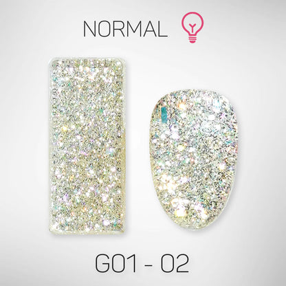 LAVIS Glitter G01 - Gel Polish 0.5oz - Galaxy Collection