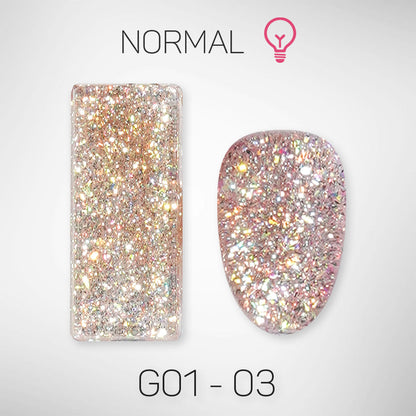 LAVIS Glitter G01 - Gel Polish 0.5oz - Galaxy Collection