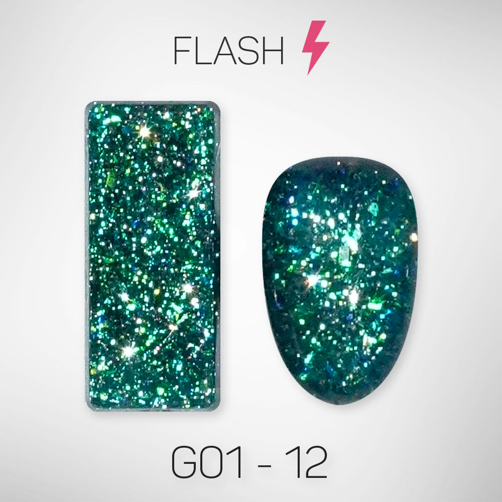 LAVIS Glitter G01 - Gel Polish 0.5oz - Galaxy Collection