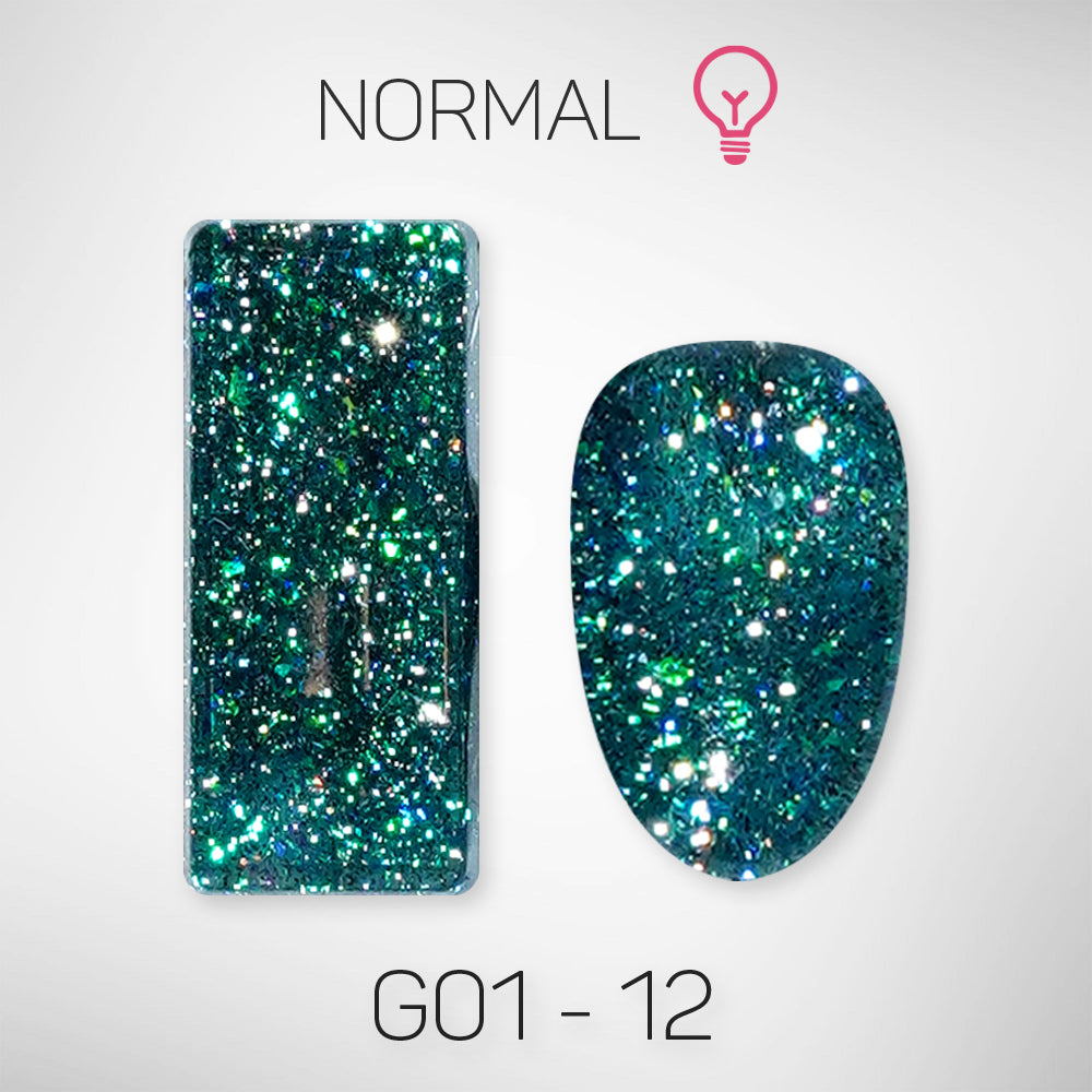 LAVIS Glitter G01 - Gel Polish 0.5oz - Galaxy Collection