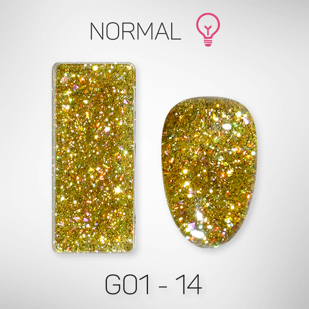 LAVIS Glitter G01 - Gel Polish 0.5oz - Galaxy Collection