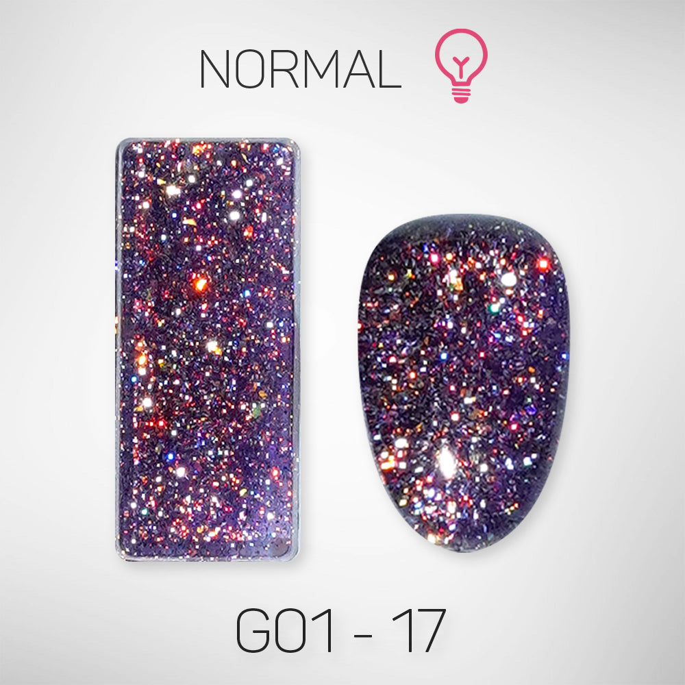 LAVIS Glitter G01 - Gel Polish 0.5oz - Galaxy Collection