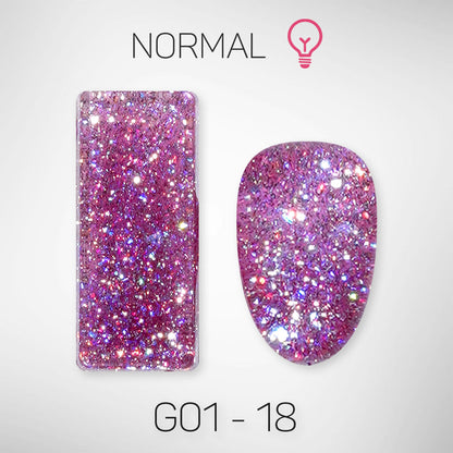 LAVIS Glitter G01 - Gel Polish 0.5oz - Galaxy Collection