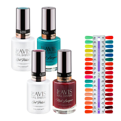 Lavis Gel Polish & Matching Nail Lacquer Duo Part 6: 181 - 216 (36 Colors)