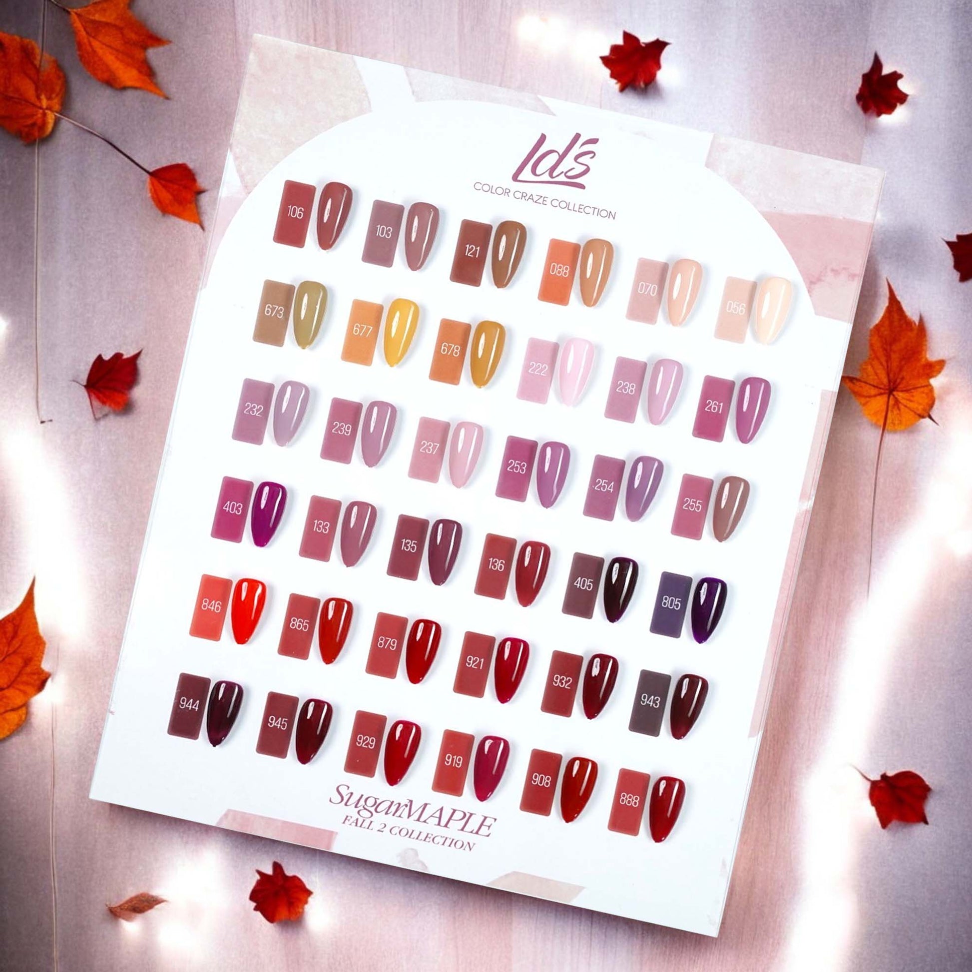 LDS Set 36 Colors - Gel Polish 0.5oz - Sugar Maple Collection