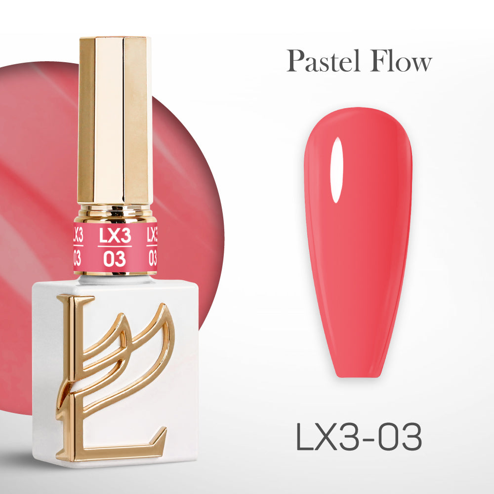 LAVIS LX3 - Set 36 Colors - Gel Polish 0.5 oz - Pastel Flow Collection