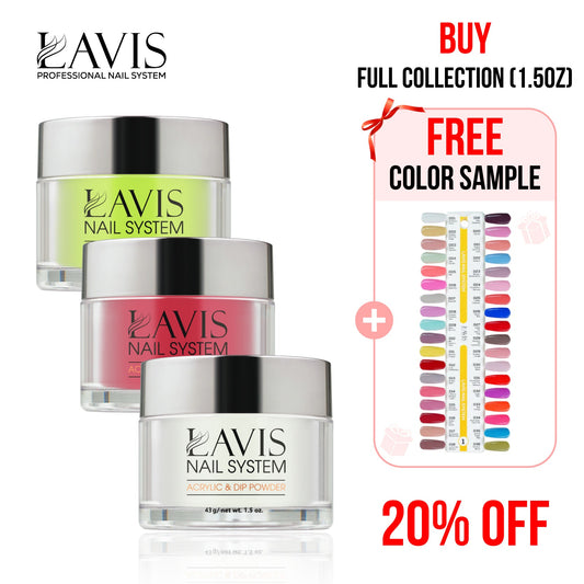 Lavis Acrylic & Dip Powder Part 1: 001-036 (36 Colors) 1.5oz