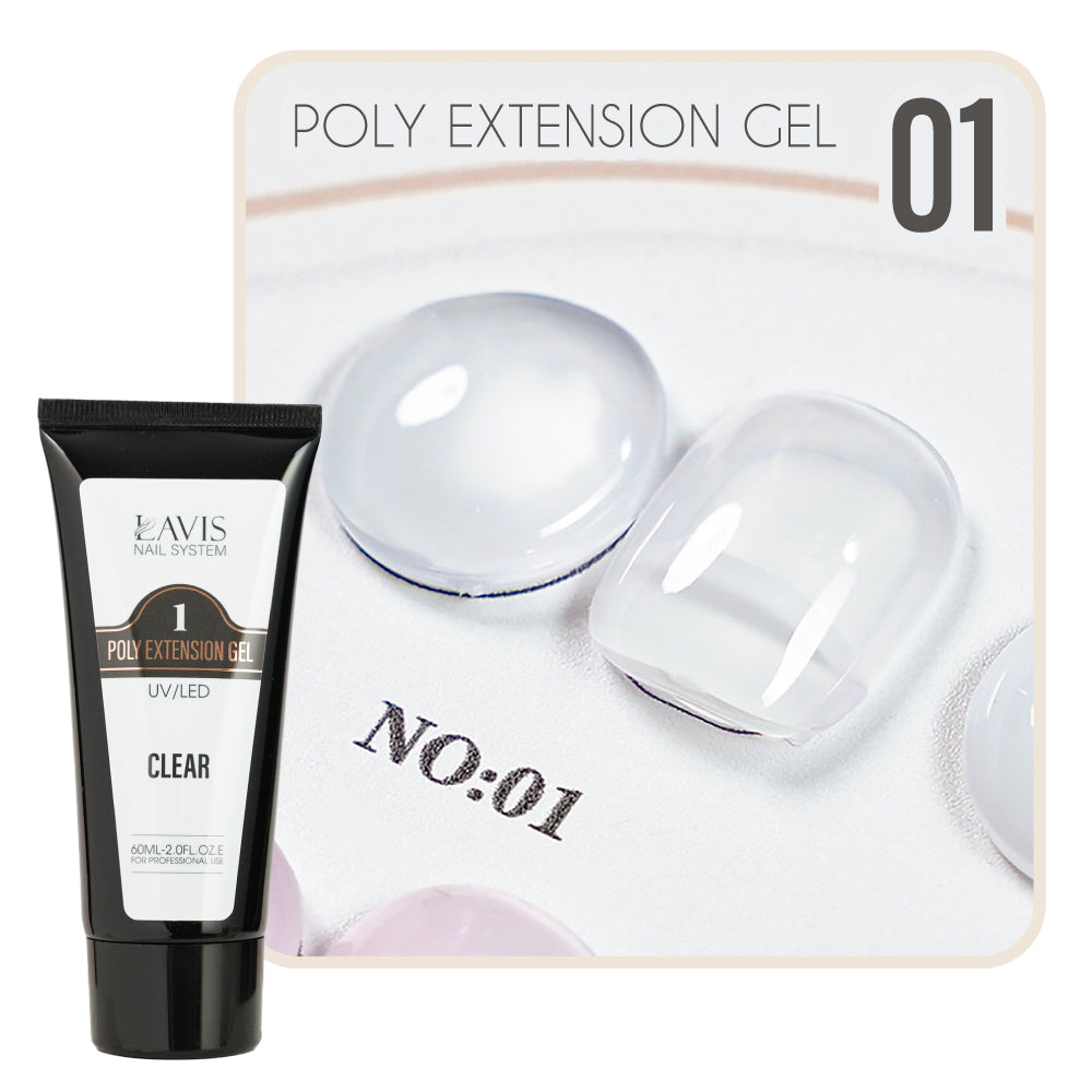 LAVIS Set 18 Poly Extension Gel UV/LED 60ml