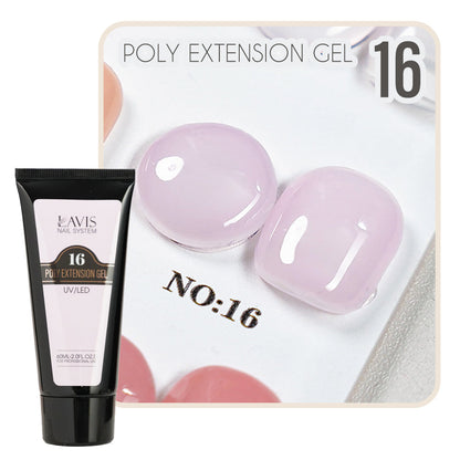 LAVIS Set 18 Poly Extension Gel UV/LED 60ml