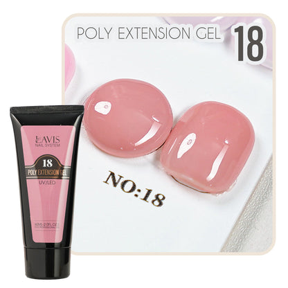 LAVIS Set 18 Poly Extension Gel UV/LED 60ml