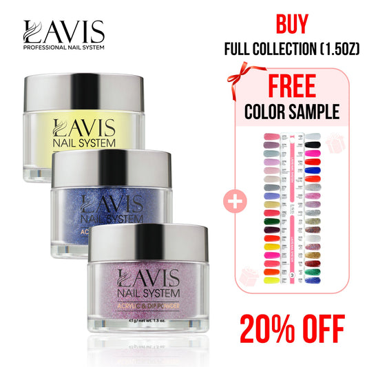 Lavis Acrylic & Dip Powder Part 3: 073-108 (36 Colors) 1.5oz