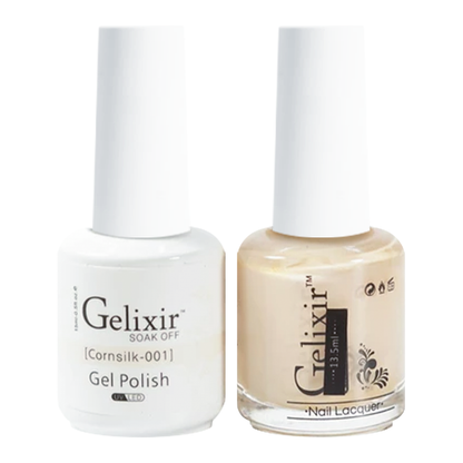 GELIXIR Holiday Gift Bubdle: 7 Gel Polishes, 1 Base Gel, 1 Top Gel - 001, 010, 067, 059, 071, 087, 047