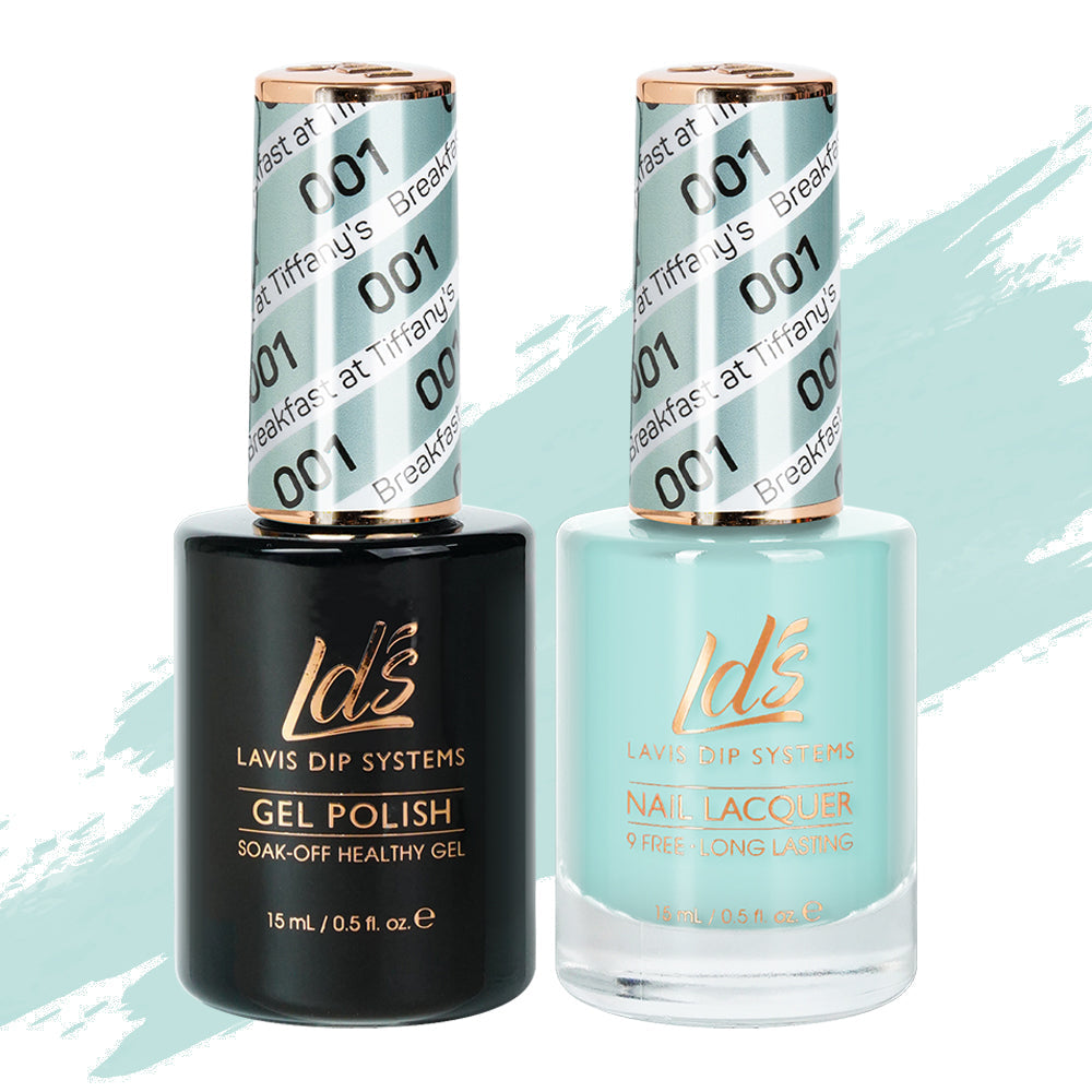LDS 001 Breakfast at Tiffany's - LDS Healthy Gel Polish & Matching Nail Lacquer Duo Set - 0.5oz