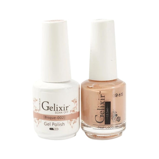 Gelixir 002 Bisque - Gel Nail Polish 0.5 oz