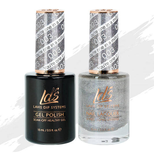 LDS 003 You're One In A Million - LDS Healthy Gel Polish & Matching Nail Lacquer Duo Set - 0.5oz