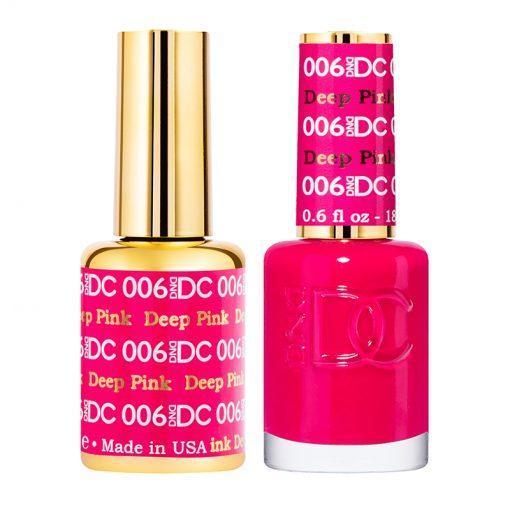 DND DC 006 Deep Pink - Gel & Matching Polish Set - DND DC Gel & Lacquer