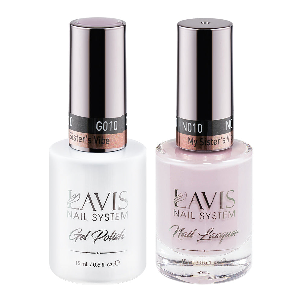 LAVIS 010 My Sister's Vibe - Gel Polish & Matching Nail Lacquer Duo Set - 0.5oz