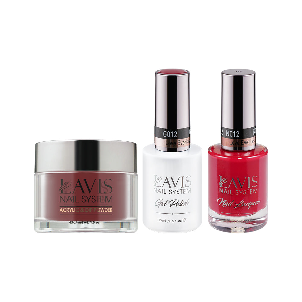 LAVIS 3 in 1 - 012 Love Everlasting - Acrylic & Dip Powder, Gel & Lacquer