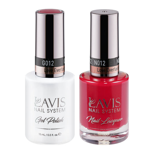 LAVIS 012 Love Everlasting - Gel Polish & Matching Nail Lacquer Duo Set - 0.5oz