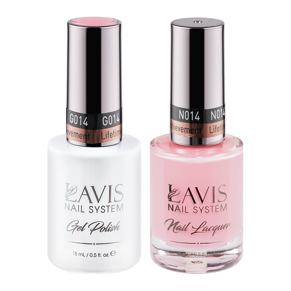 LAVIS 014 Lifetime Achievement - Gel Polish & Matching Nail Lacquer Duo Set - 0.5oz