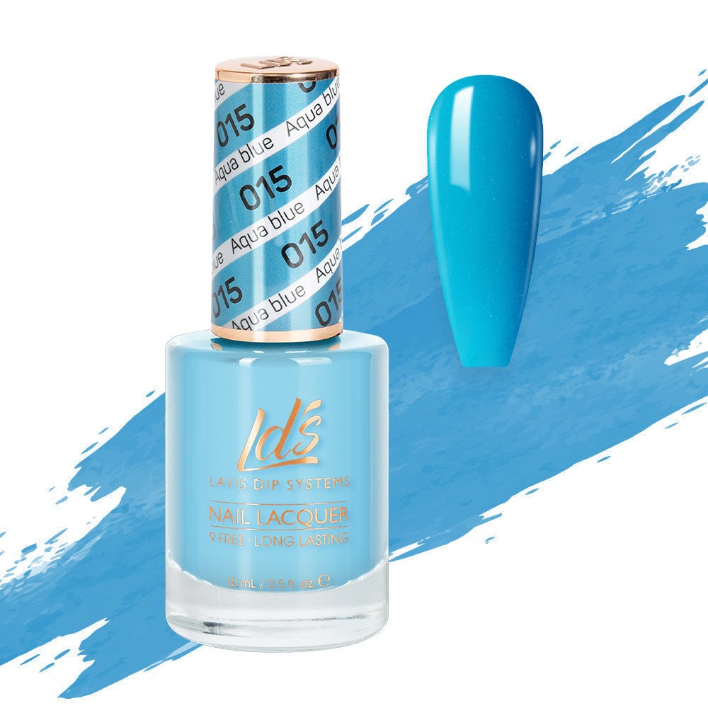 LDS 015 Aqua Blue - LDS Healthy Nail Lacquer 0.5oz