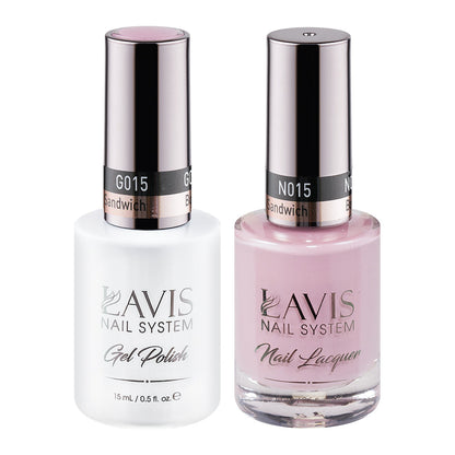 LAVIS 015 Bologna Sandwich - Gel Polish & Matching Nail Lacquer Duo Set - 0.5oz