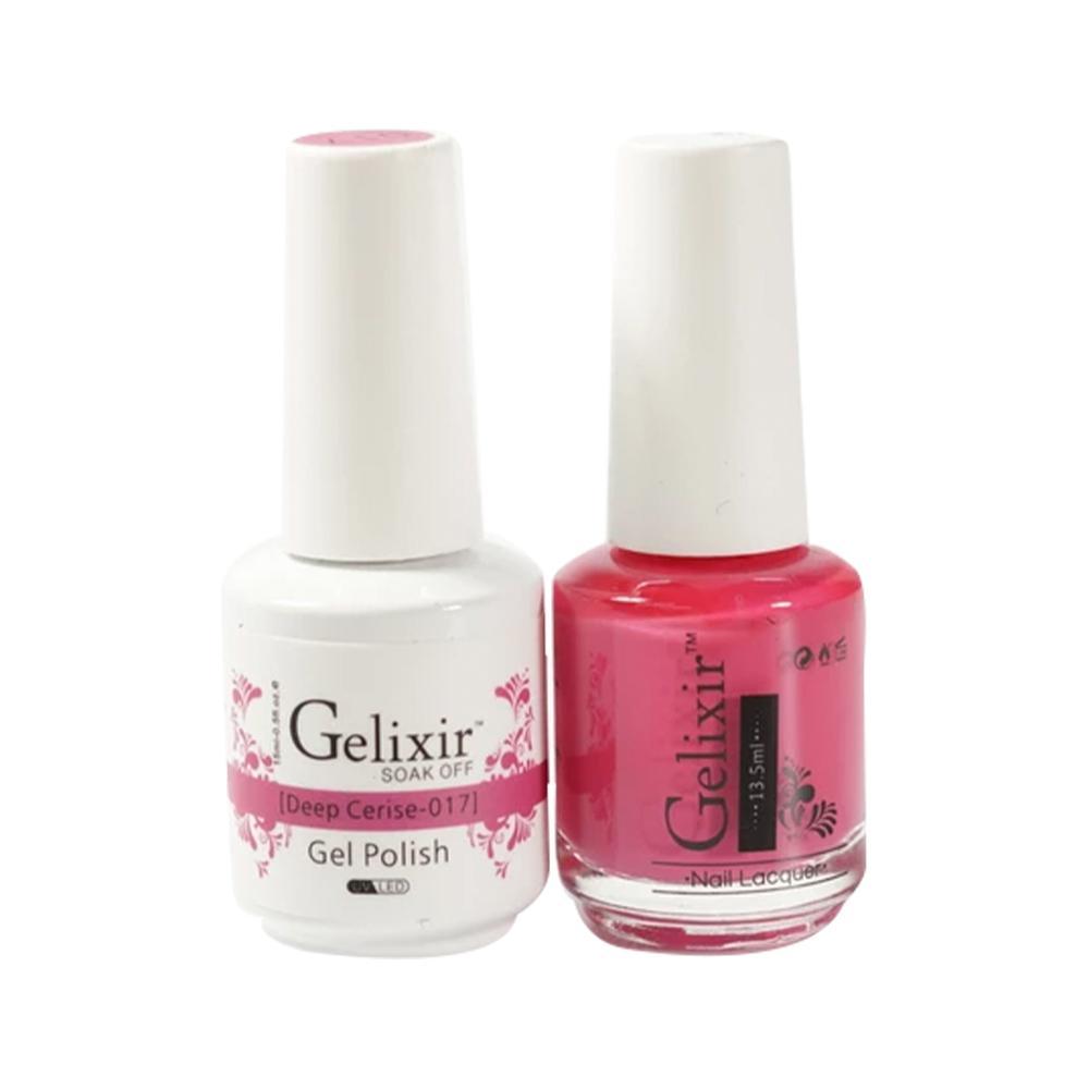 Gelixir 017 Deep Cerise - Gel Nail Polish 0.5 oz