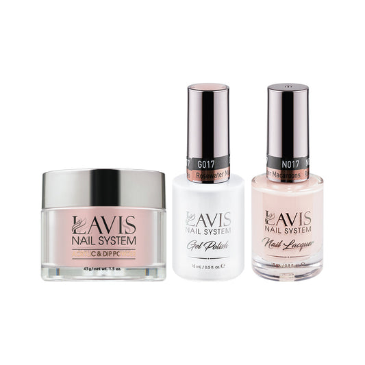 LAVIS 3 in 1 - 017 Rosewater Macaroons - Acrylic & Dip Powder, Gel & Lacquer