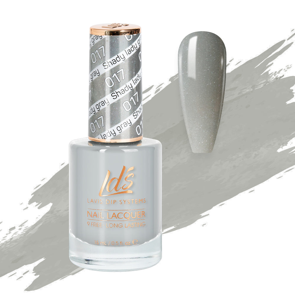 LDS 017 Shady Lady Gray - LDS Healthy Nail Lacquer 0.5oz